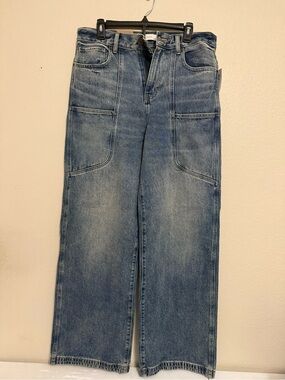 PacSun Men's Wide Legged Relaxed Blue Carpenter Jeans